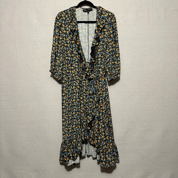 Jason Wu x Eloquii Floral Ruffle Wrap Dress - size 16 - Picture 3 of 7